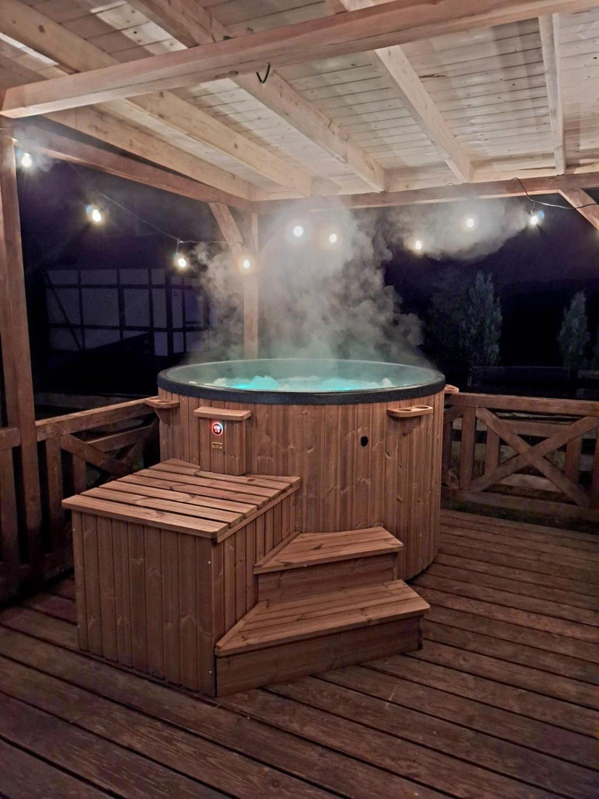 Pastelowy Domek Z Balia Elektryczna Z Jacuzzi Zalakowo Εξωτερικό φωτογραφία